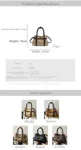 Detailed size chart and specifications for the multifunctional PU leather commuter bag