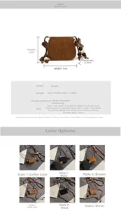 Detailed view of mini plush crossbody coin bags in coffee, brown, and black with beads