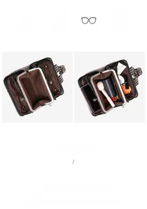 Détail montrant la capacité interne et le rangement du sac à bandoulière à rivets