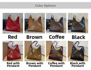 Grands sacs cabas vintage disponibles en rouge, marron et noir avec différentes options