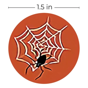 500 adesivi Halloween da 1,5 pollici con ragnatela arancione per regali e decorazioni