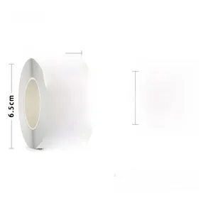 Détail des étiquettes adhésives roses Thank You de 3,8 cm en rouleau avec dimensions