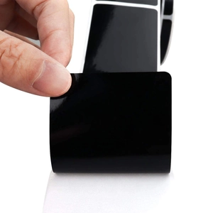 500pcs roll of 1x2 inch black waterproof PVC chalkboard labels with rounded corners