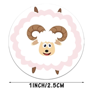 500 autocollants mouton pour récompense enfants, étiquettes de motivation de 2,5 cm