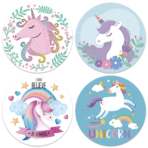 Lot de 500 autocollants licorne pour enfants avec motifs arc-en-ciel et étoiles