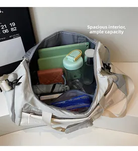 Interior view showing the large capacity and organized storage of the travel bag