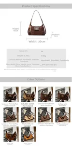 Detailed size specifications for the stylish PU shoulder bag with 30x16x10cm dimensions