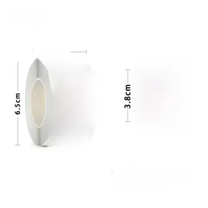 Dettaglio degli adesivi thank you neri opachi da 3,8 cm con testo in oro per piccole imprese