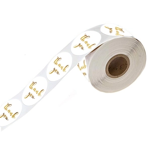 Rolle mit 1-Zoll-Goldfolien-Dankeschön-Aufklebern für Geschenkverpackungen