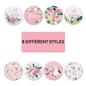 Floral Thank You stickers with 8 hand-painted designs for gift packaging and wedding decor