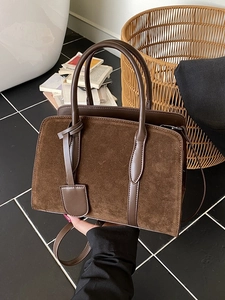 Sac à main Boston vintage marron foncé en cuir givré avec bandoulière amovible pour femmes