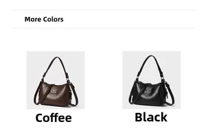 Minimalist crossbody bag in black and coffee leather with elegant metal logo details
