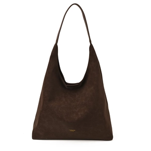 Grand sac cabas marron minimaliste en similicuir mat pour les déplacements quotidiens