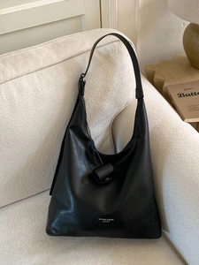 Damen Große Kapazität PU Leder Tragetasche Retro Minimalistische Hobo Schultertasche Mit Kleiner Tasche Für Den Alltag
