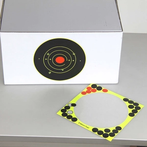 8 inch fluorescent green reactive shooting targets with self-adhesive splatter effect