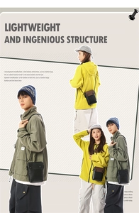 Detailed views of mini crossbody phone bags in black and brown leather on models