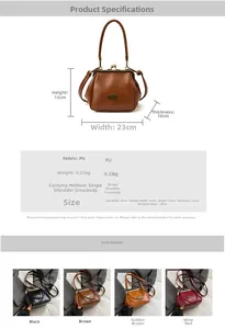 Dimensions détaillées et options de couleurs pour le sac à main vintage style coquillage
