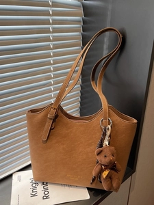 Women Vintage Large Capacity PU Leather Tote Bag Fashion Stitching Shoulder Bag Simple Textured Commuting Daily Top Handle Handbag