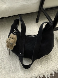 Grand Sac à Épaule Hobo en Cuir PU pour Femmes Rétro Minimaliste Texture Daim Sac Bandoulière Forme de Boulette pour le Travail