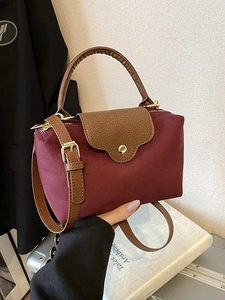 Women Fashion Frosted PU Leather Crossbody Bag Small Square Handbag With Adjustable Strap Versatile Retro Stitching Purse