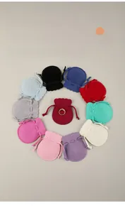 Multiple colors of double-sided velvet gourd pouches for jewelry storage and gift packaging