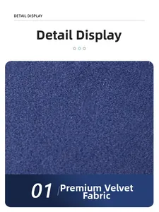 Detailed macro view of soft dark blue flannel fabric texture for jewelry pouch bags