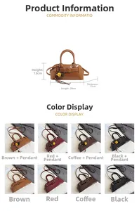 Glossy leather satchel with belt buckle detailing, dimensions 28cm x 13cm x 11cm