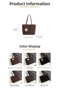 Dimensions détaillées du grand sac cabas vintage avec trois options de couleurs