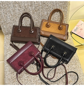 Detailed collection of vintage leather and suede handbags in four rich seasonal colors