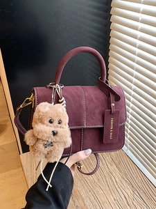 Damen Retro PU Leder Quadratische Umhängetasche Kontrastnähte Handtasche Mit Verstellbarem Riemen Urban Minimalistisch Pendeln Schultertasche
