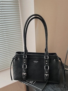 Borsa Tote in Pelle PU Vintage per Donna Stile Coreano Borsa a Tracolla Sotto l'Ascella Con Coulisse a Fibbia Borsa a Mano