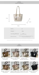 Detailed size specifications and color options for this stylish PU leather tote bag
