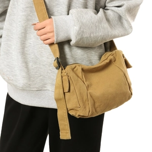 Sac Sous le Bras Simple Décontracté en Toile Pour Femmes Couleur Unie Sac à Épaule Polyvalent Avec Bandoulière Réglable Sacoche