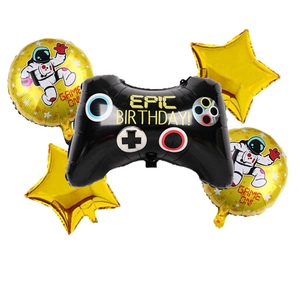 Kit de 5 ballons Game On manette de jeu vidéo pour décoration de fête anniversaire