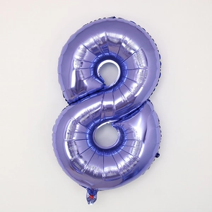 30-inch metallic purple number 8 aluminum foil balloon for birthday party decorations