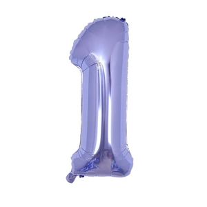 Purple number 1 foil balloon for kids birthday party and anniversary celebrations