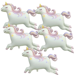 Ballon en Film d'Aluminium Licorne Galopante Mate Style INS Grand Animal pour Décoration de Fond de Fête d'Anniversaire