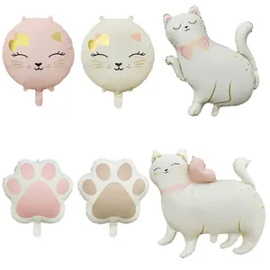 Ballons en Aluminium Chat Mat Jolis Ballons Motif Patte de Chat pour Décorations de Fête d'Anniversaire Cadeau Enfants Ballons de Fête