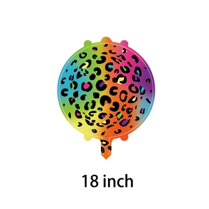 Colorful 18 inch leopard print round foil balloon for festive party decorations