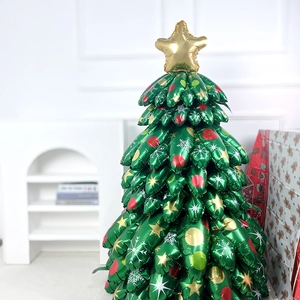 Large 1.3m DIY Christmas tree balloon set with star topper for holiday party decoration