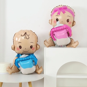 Ballons en Aluminium 3D Forme de Biberon Bébé Garçon Fille pour Décorations de Fête d'Anniversaire Baby Shower Ballons Gonflables
