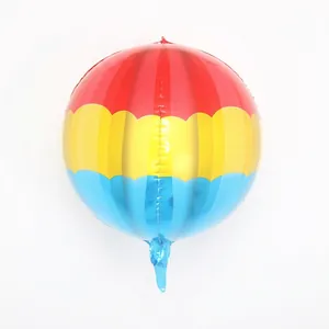 22 inch 4D colorful striped foil balloon for circus themed birthday party decorations