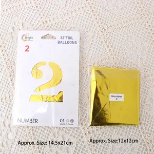 32-inch gold number 2 foil balloon in retail packaging for birthday racing theme