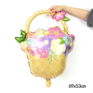 Ballon fleur en aluminium pour décoration fête fête des mères 69x53cm