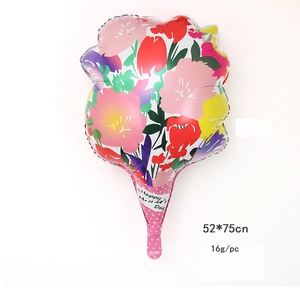 Detailansicht Muttertags-Folienballon in Blumenstraußform, 52x75cm für die Festtagsdekoration