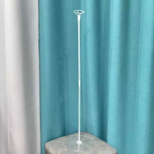 Minimalist white balloon stand holder with round base for party and birthday table decor