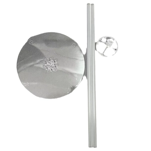 Polished silver metal balloon column stand base and rod kit for party decorations