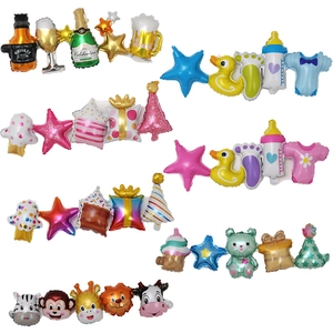 Aluminum Foil Party Balloon Set Cartoon Animal Bottle Shape Foil Balloons For Birthday Celebration Baby Shower Decorations