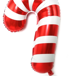 Classic red and white striped candy cane foil balloon for Christmas party decoration