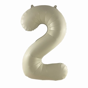 32-inch cream number 2 foil balloon for birthday party decorations and celebrations